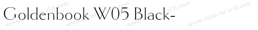 Goldenbook W05 Black字体转换